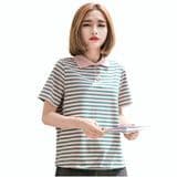 100% Combed Cotton Color Combination Polo Shirt Women Tee Wholes