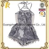 Women Fashion Garment Ladies Printing Jumpsuit Girls Romper
