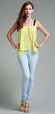 Women′s Tank with Leather Adjustable Strps