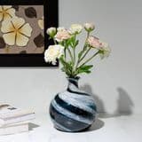 Nordic Style Modern Handmade Striped Glass Art Vases for Home Decoration