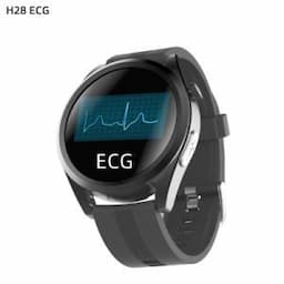 H28 ECG New Model 128m Round Full Touch Screen Bluetooth Call ECG Heart Rate 220mAh Lithium Battery Automatic Heart Rate Monitoring Watch Smartwatch