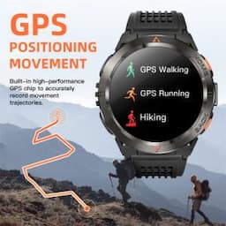 2024 New GPS Flashlight GS500 Outdoor Man Sports Fashion Style Bluetooth Calls Amoled Smartwatch Man Men Smart Watch Bracelet Wristwatches Wearable-Devices