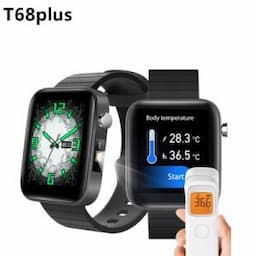 Wal-Mart Hot Sale Model T68plus LED Flashlight Bluetooth Calls 1.69inch Body Temperature Smartwatch