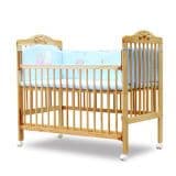 High Quality New Zealand Pinewood Certificated Environmental Baby Cot with Castors