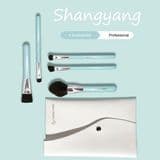 Factory Supply 5PCS Cosmetic Brush for Foundation Blush Concealer Eyeshadow Eyebrow Highlight Pink Make up Brush