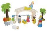 Intellectual Educational Wooden Toys for Kids Gift, 22904 Christmas Nativity Playset From Lindatoy