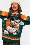 Fashion Crew Neck Knitted Winter Men Clothes Long Sleeve Jacquard Pullover Knitwear OEM Goku Christmas Graphic Sweater