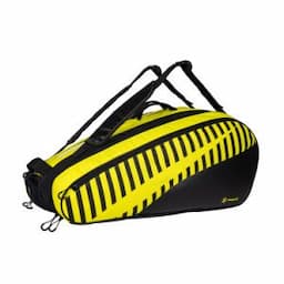 Large Capacity Sports Tour Bag Yellow Tennis Racquets Tour Bag Travel Backpack with Thermal Pocket and Separate Shoes Compartment