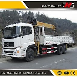 Heavy Crane Price Straight Arm Crane 12 Ton Hydraulic Telescopic Boom Cargo Crane with Flatbed Truck