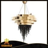 Modern Decorative Stainless Steel Hanging Crystal Chandelier Pendant Lighting (KA00222)