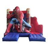 Spider-Man Adventure Inflatable Combination Kids Party Entertainment Superhero Bounce House with Slide