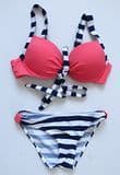 Bikinis Set Women Swimwear Color Stitching Sexy Beach Swimming Suit