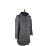 Women′s Wool Coat 2020 Grey Coat Stand Collar