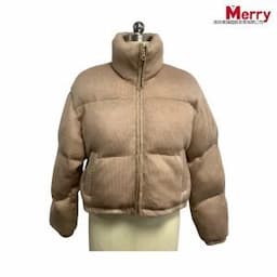 Winter Apparel Ladies Down Jackets Fashion Knitted Coat with Stand Collar