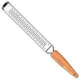 Rubber Wood Handle Kitchenware Kitchen Tool Acid Etched Sharp Blade Stainless Steel Cheese Grater
