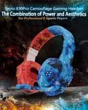 Camouflage Lighting Gaming Headset, Compatible DJ Headphone