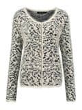 Fashion Women Knitted Leopard Jacqurd Sweater Knitwear Cardigan Monkey Yarn
