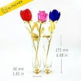 Decorative Gold Rim China Tall Glass Flower Vase
