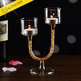 24k Gold Candleholder U-Shaped Candlesticks Wedding Gift
