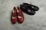 Two Color Ladies Leather Lace up Shoes