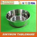 2014 Hot Selling Stainless Steel Pet Feeder with Antiskid Rubber Ring