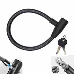 Bold more Security anti-shear scooter motorbike e-bike Bike Lock Wire Cable Steel Bicycle Chain lock with KeysPopular