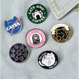 18 Styles Cats Club Enamel Pin Cat Planet Moon Cafe Paw Badge Custom Kitten Brooches Lapel pins Animal Jewelry GiftPopular