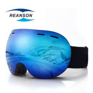 Customized Spherical Ski Glasses Interchangeable Lens Anti Scratch Anti Fog Snowboard Eyewear Wide Vision for Snow Sports