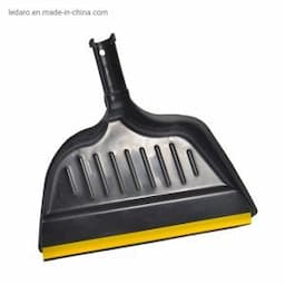Heavy Duty Plastic Easy Grip Clip on Dust Pan with PVC Edge Detailed Sweeping Debris Fits Standard Brooms Home Commercial Dusting Cleaning Tool