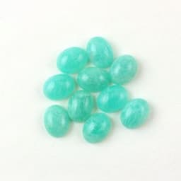 9x7 mm 2.01 cts Natural Amazonite Oval Shape Flat Back Cabochon High Quality Blue Crystal Gemstone for Jewelry Making