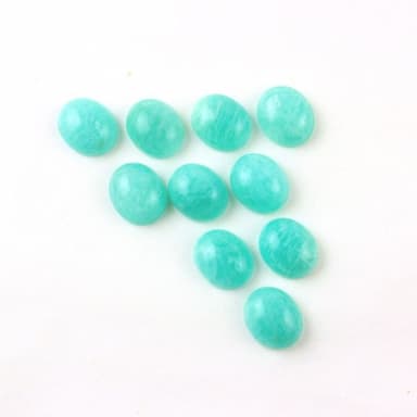 Wholesale Fine Quality 4.81ct Natural Amazonite Cabochon 12x10mm Oval Shape Crystal Quartz Necklace Making Direct India Jewelry