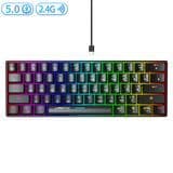 Wireless Bluetooth Wired RGB 60% 61 Keys Mechanical Teclado Clavier Gaming Keyboard