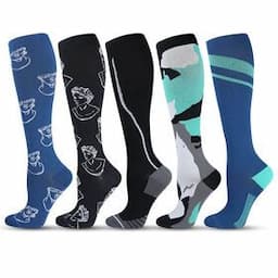 Wholesale Custom Athlet Colorful  Knee High Running Cycling Football mens compression Sport socks 20-30 mmhg sport for men women