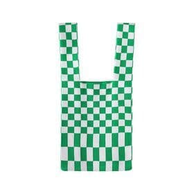 Knitwear manufacturer custom fashion chessboard pattern lattice crochet hand bag contrast color knitted women bag