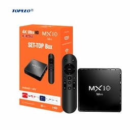 Topleo wifi 6 android tv box full hd 4k set top box mx10 advertising 2024 fully loaded android smart tv box