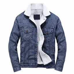 Men's Denim Jacket Windproof Thick Fleece Warm Coat Men Fashion Casual Fur Collar Brand Jacket Men