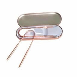 rose gold reusable tongue cleaner oral care tongue scraper