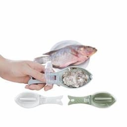Strength factory Hot Deals Kitchen New Fish Skin Brush Graters Cleaning Peeler Scaler Scraper fish scale remover with lid
