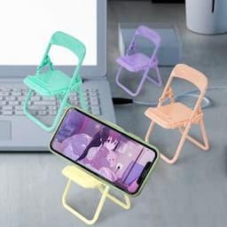 Factory Hot Sale Cute Mini Lazy Desktop Foldable Stand Decoration Small Chair Mobile Phone Stand