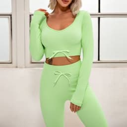 Gym Wear Sets Seamless Sports Top Leggings Activewear Set