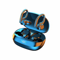 T16 Gym Running Workout LED Power Display Ear-Hook HD Stereo USB-C TWS Earbuds Headphone Headset for iOS Android TV Phone