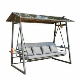 Hot Selling 4-Seat patio swings Adjustable Canopy and Cup Holder Outdoor Garden Patio metal Porch Swing Set