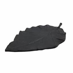 Kitchenware Aluminum Metal Designer Tableware Leaf Shaped Fruit Dish Platter Matt Black For Serving Hotel Restaurant Dinner