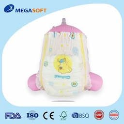 Premium Dual Core Baby Diapers with Extra-Large Waistband OEM diaper from MEGASOFT