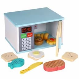 Wooden Microwave Oven Machine Baby Early Learning Educational Toys