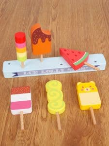 Wooden Educational Toy Children Simulation Ice Lolly Wooden Kitchen Toy