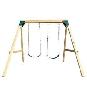 Wooden Swing Set A-Frame Swing Stand with 2 Swing Seat