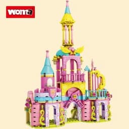 Woma Toys Own Brand Student Home Decor Kids Girl Moc Princess Castle Puzzle Game Assemble Brick Building Blocks Set DIY Toy Gift