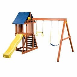 Tower Fort Play - Wooden Swing Set Outdoor Playground Play Set 2022 Hot Sale for Kid's Happy