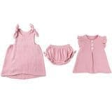 Baby Girl Dress Pink Baby Girl Dress Muslin Baby Clothes